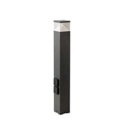 Paletto Alto Moderno Diamond Con Prese Alluminio Grafite 12W Led 400K