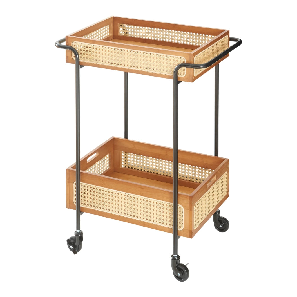 Carrello di servizio mobile contenitore per cucina/soggiorno 81 x 61 x 39 cm marrone 03_0009259