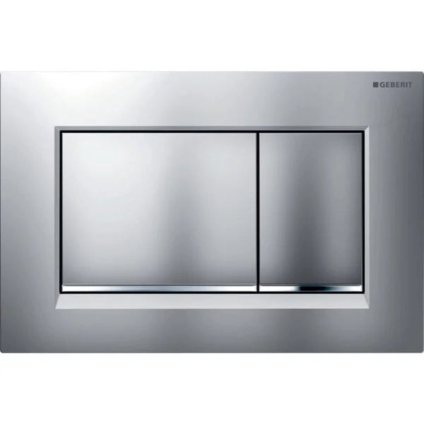 PLACCA DI COPERTURA 2 TASTI SIGMA 30 GEBERIT Satinato bordo inf. ludico