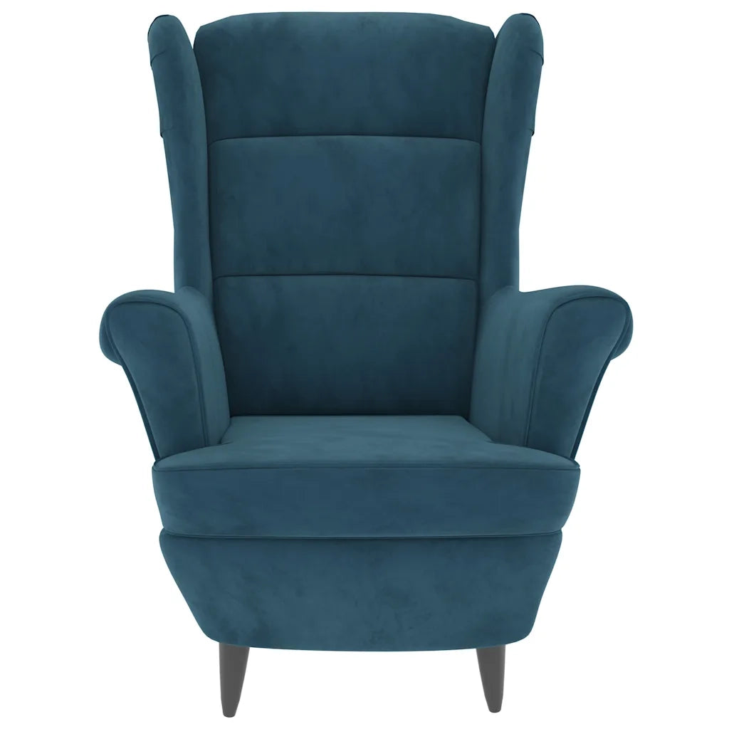 Poltrona-Divano Sedia Blu in Velluto 887188
