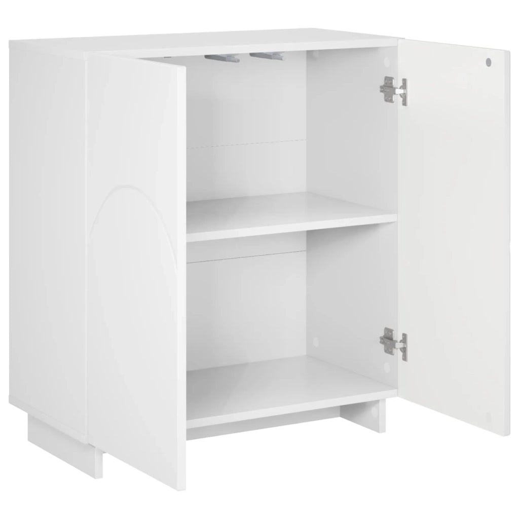 Credenza Bianco Lucido 67 x 34,5 x 75 cm Legno ingegnerizzato 8011535