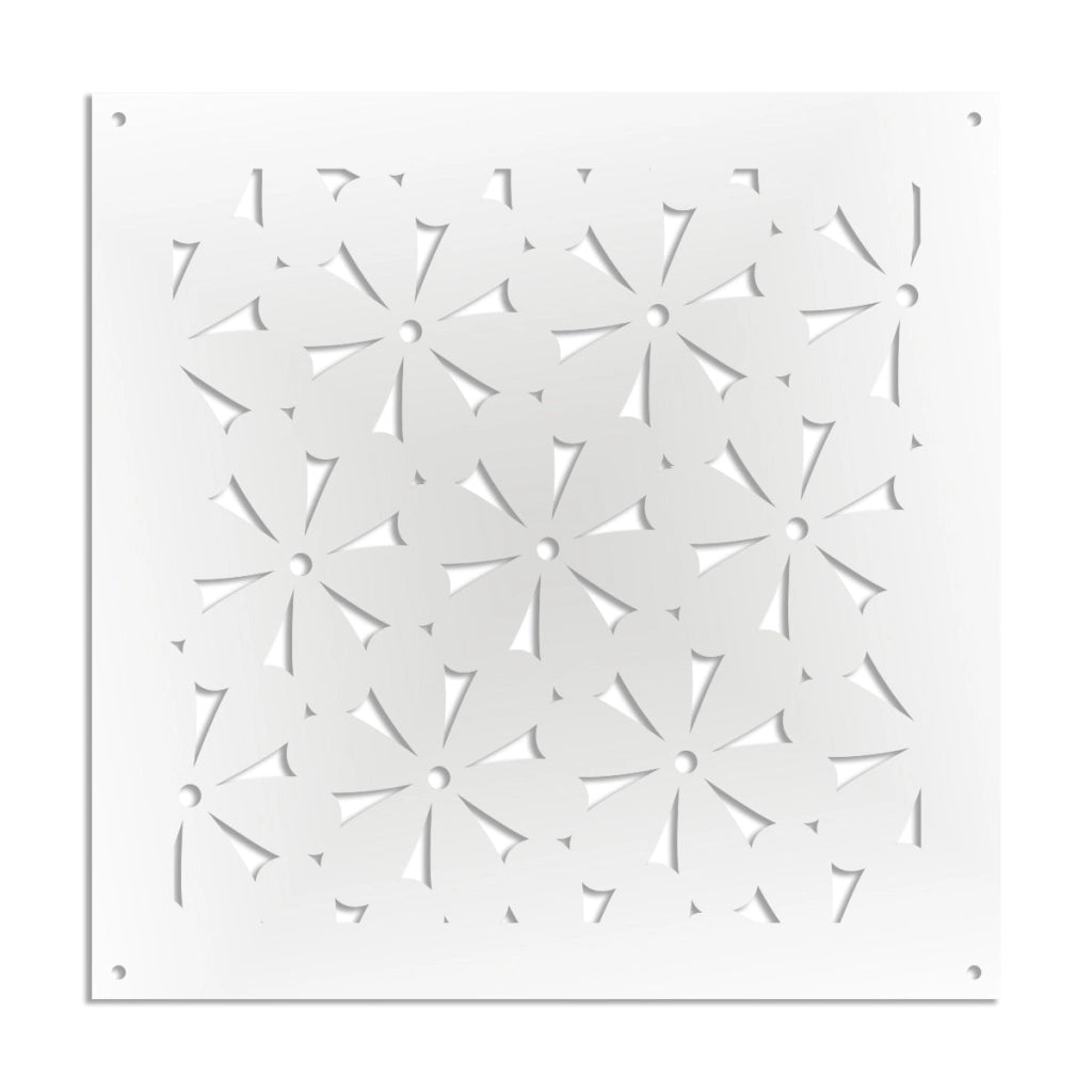DAISY - Pannello in PVC traforato - Parasole Misura: 73x73 cm, Colore: bianco