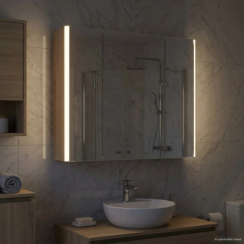 Mobiletto per specchio da bagno Rovere Sonoma
