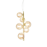 Lampada A Sospensione Perlage Sp6 Ambra Ideal-Lux