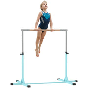 Barra orizzontale per bambini ¨C zephmum ¨C regolabile 92-150 cm, legno di faggio, ciano