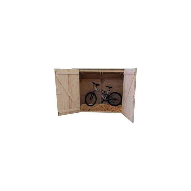 Casetta in legno da giardino con tetto inclinato – 200x120 cm – pannelli 16 mm, doppia porta e pavimento – ED2012.01 Foresta
