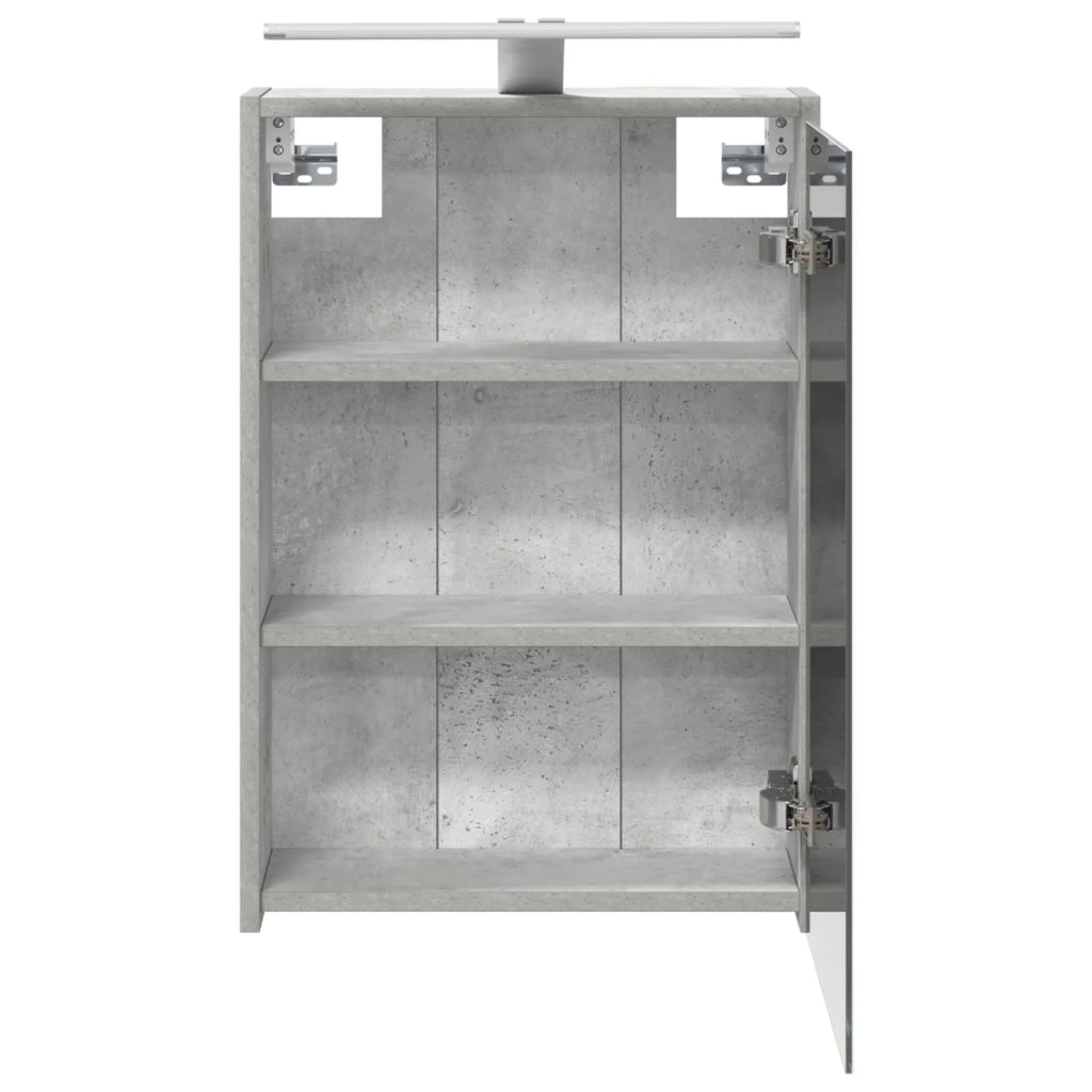 Mobiletto per specchio da bagno con lo scaffale Grigio cemento