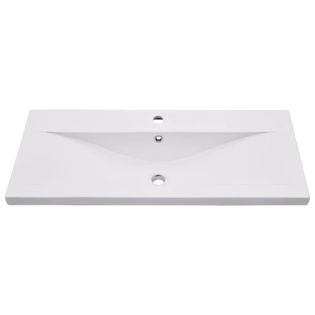 vidaXL Set Mobili da Bagno 2 pz in Ceramica e Legno Multistrato
