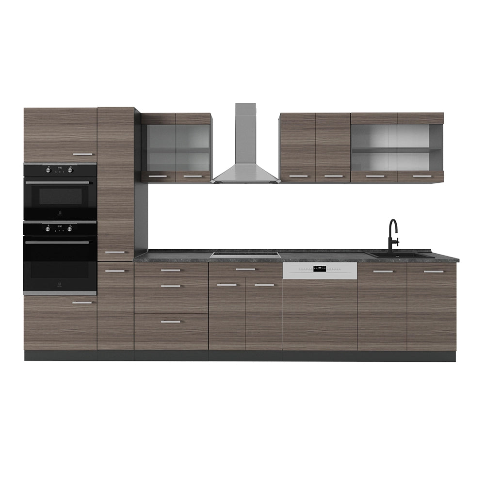Vicco Cucina completa  Grigio nobile/antracite 350 cm , PL Antracite