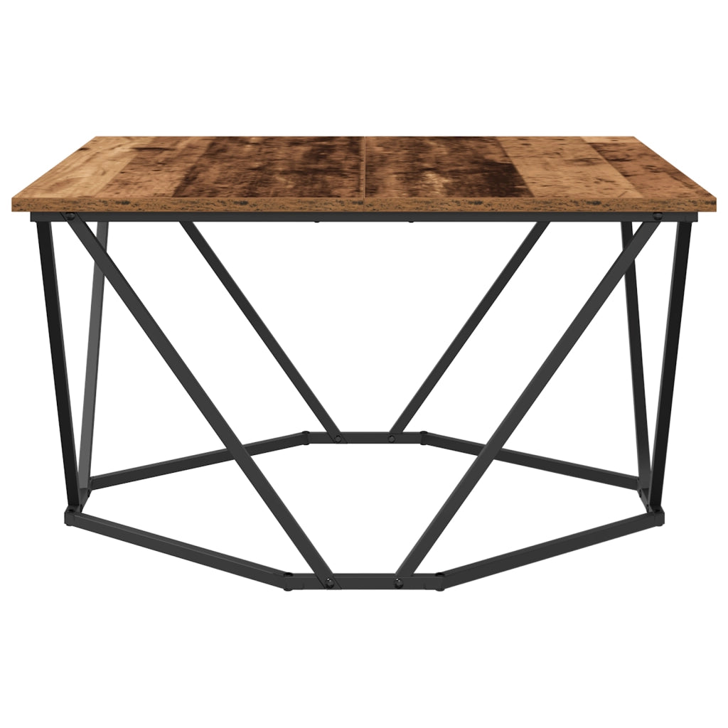 Tavolino da caffÃ¨ in legno antico 80x80x45 cm Legno ingegnerizzato