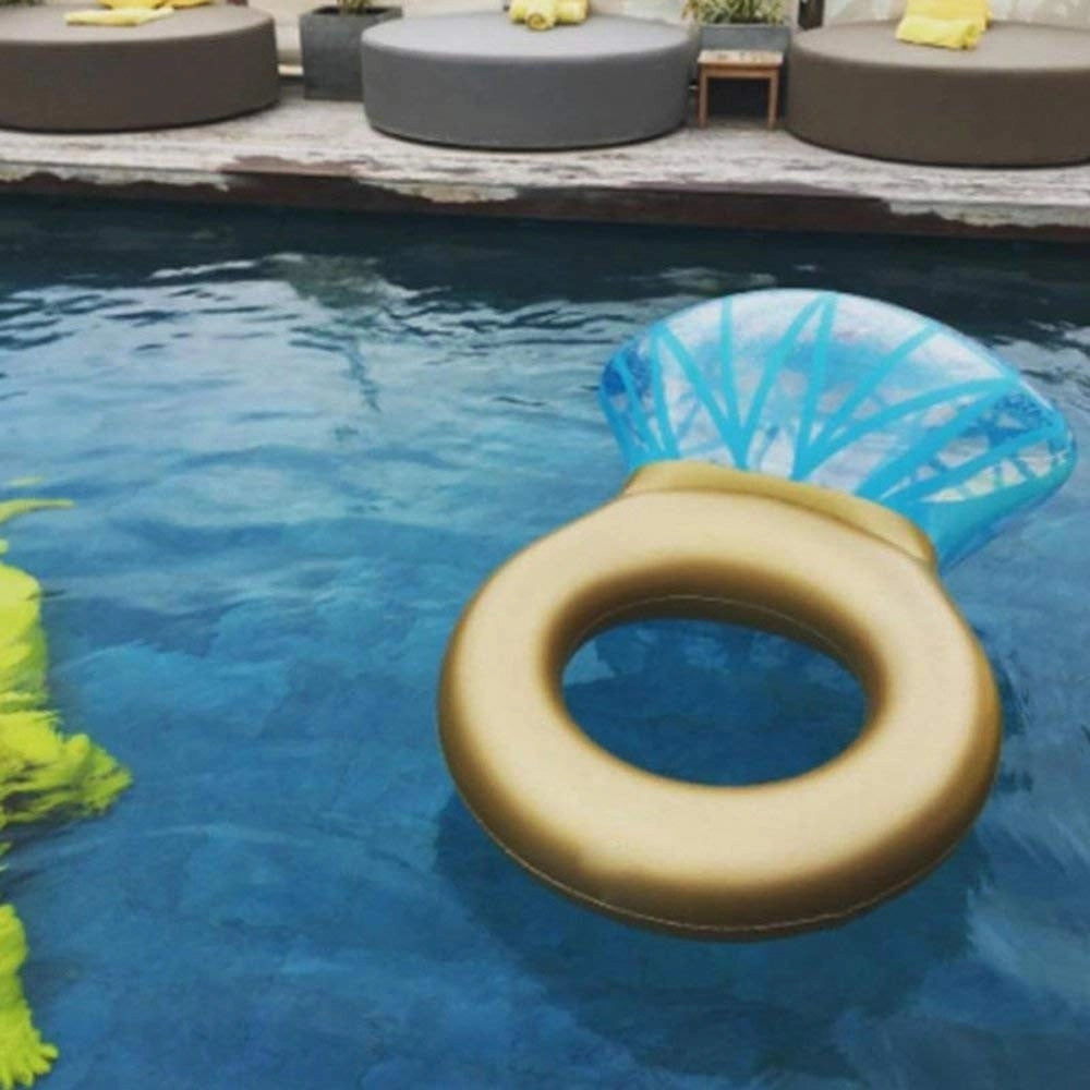 Trade Shop - Canotto Anello Diamante Gonfiabile Salvagente Materasso Ciambella Mare Piscina -