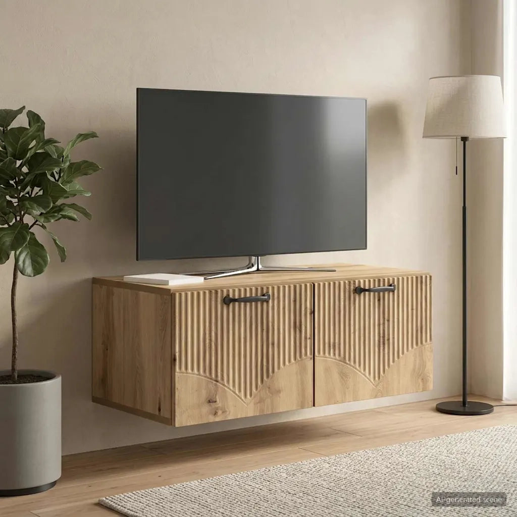 Mobile Porta TV da Muro Rovere Artigianale 78,5 x 41 x 30 cm 899034