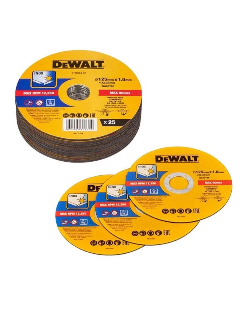 Cubo 25 dischi DeWALT Inox DT20594-QZ 115mm x 1mm