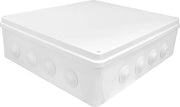 Scatola di connessione 400x350x120mm bianca con 16 aperture - costruzione IP65 - cassetta di fissaggio box di connessione per dentro e fuori
