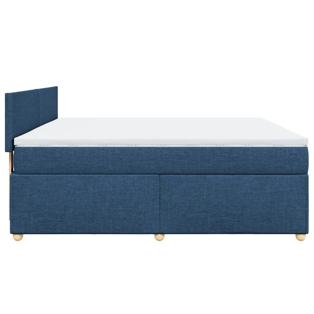 Giroletto a Molle con Materasso Blu 180x200 cm in Tessuto