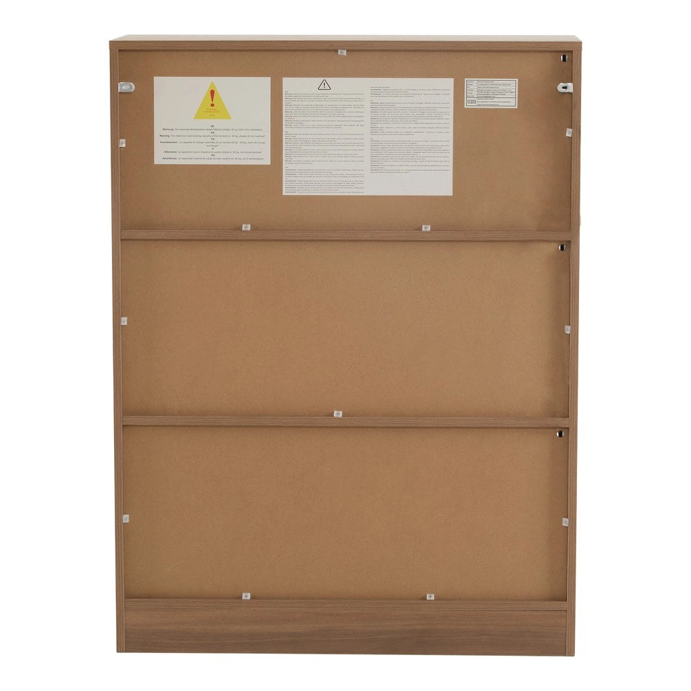 Vetrina con Illuminazione e Ripiani ¨C MINIMAL ¨C Legno Naturale, 80x32x106 cm