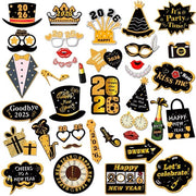 Accessori fotografici per festa - 41 pezzi - Requisiti per festa fotografica - Macchina fotografica per festa - Accessori divertenti per maschera e occhiali - Disegni comici per fotorequisiti