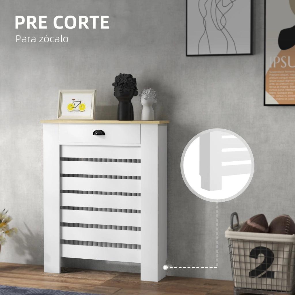 Mobile copriradiatore con cassetto ¨C Minimal ¨C Bianco 78x19x95,5 cm