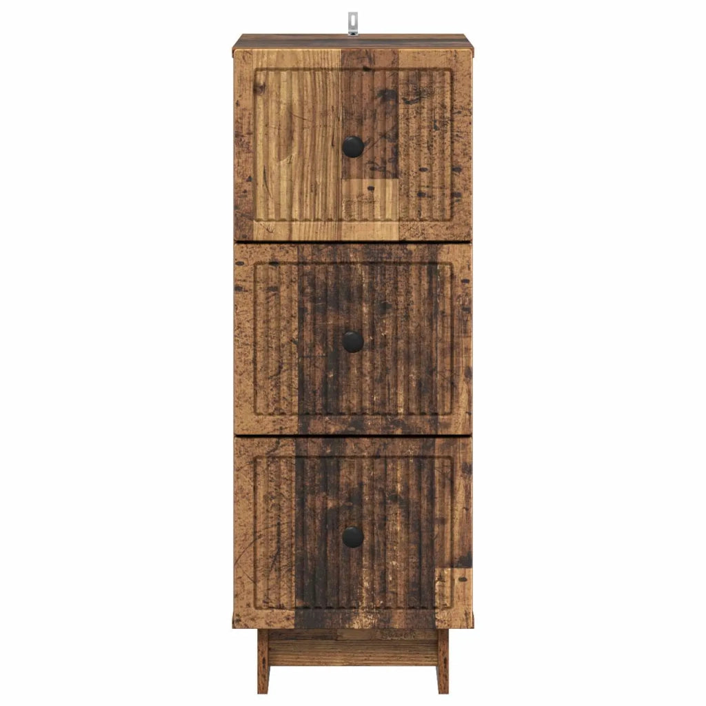 Mobile con Cassetti Legno antico 33 x 34,5 x 90 cm 893933