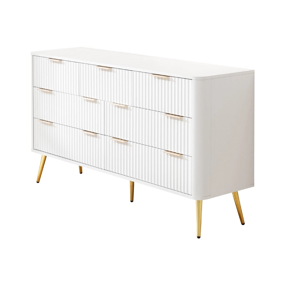 Cassettiera 7 Cassetti ¨C MINIMAL ¨C Bianco, MDF, Metallo, Moderno