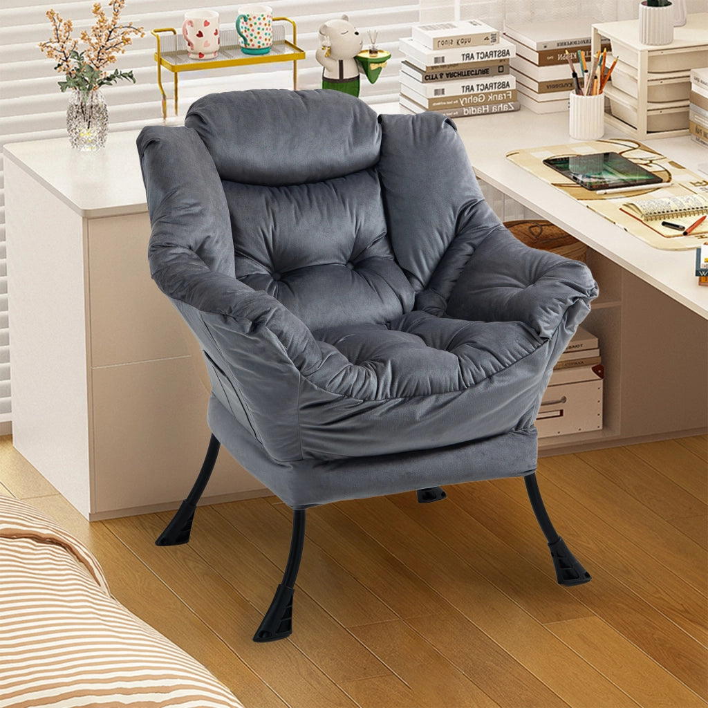 POLTRONA Relax con Struttura in Metallo, Grigio Scuro