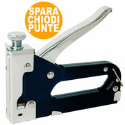 Trade Shop - Pinzatrice Graffatrice Tridirezionale Manuale Spara Chiodi Con 500 Punte Prof -