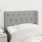 Testiera ad Orecchio-Testata con Orecchie Grigio Chiaro 83x16x78/88 cm in Tessuto 525073