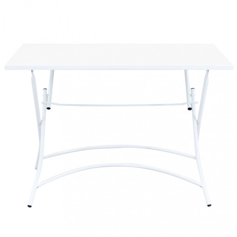Tavolo Bristol 110x70x72 h cm in Acciaio Bianco