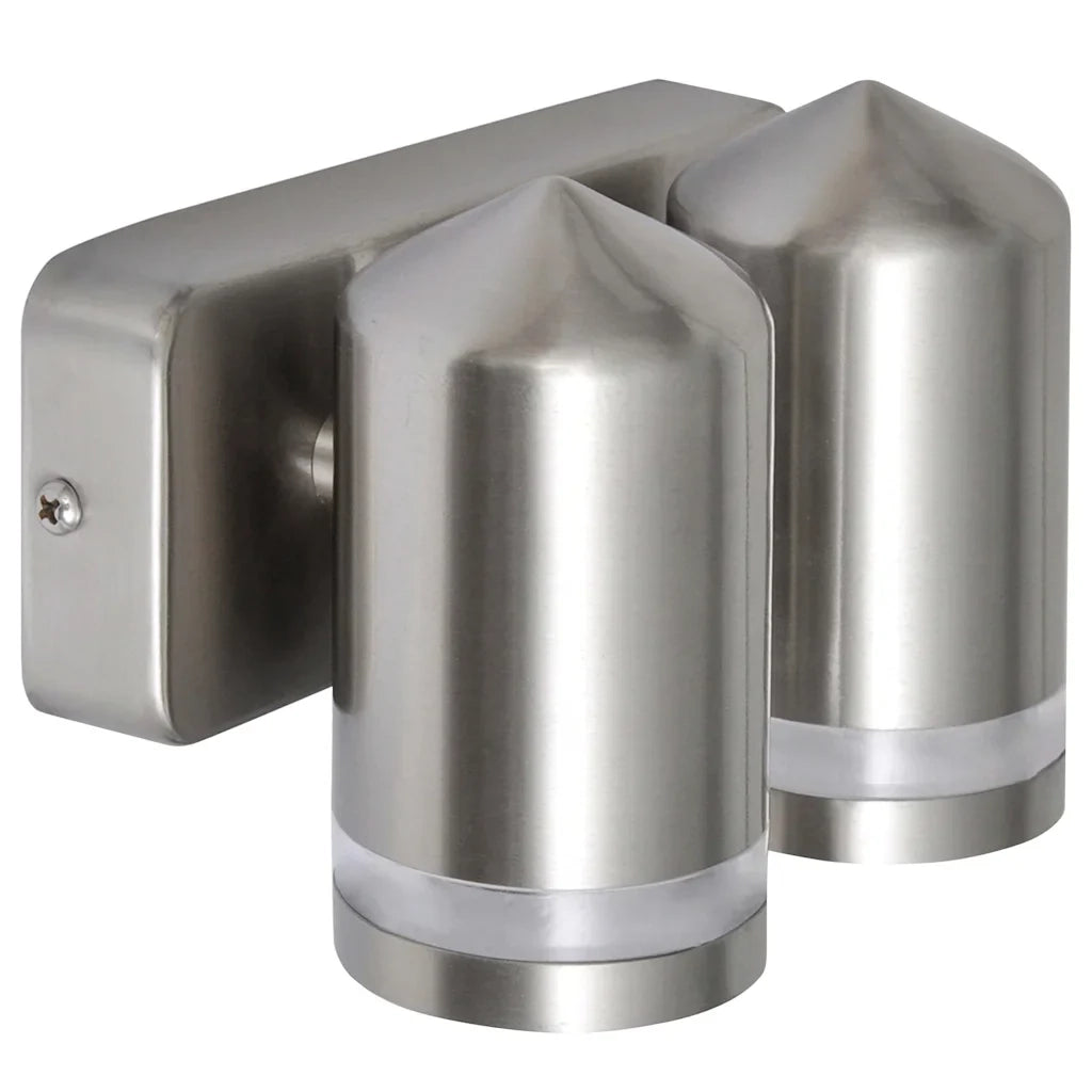 Applique da parete a LED moderna per esterni 16 x 11,8 x 11 cm con luce brillante in acciaio inox nero 02_0045843