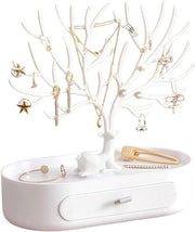 Supporto per catenelle con cimiero - Albero per gioielli bianco per bambine