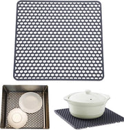 Gootsteenmat in Silicone 30,5 * 30,5 cm, Gootsteenmat antislip opvougbare, Mat per il lavaggio, Mat per asciugare, Mat per proteggere la doccia, Mat per la protezione della doccia per l'immagazzinamento e l'asciugatura degli utensili da cucina