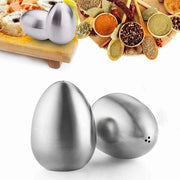 Mini-pepereiettore, acciaio inossidabile, strumento per erbe, acciaio inossidabile, pepereiettore, contenitore per sale a forma di uovo (1 foro e 3 fori)