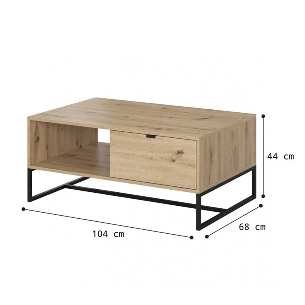 MOBILE CASSETTIERA COMO' LETTO SOGGIORNO QUERCIA NERO 104x68x44cm AMBER