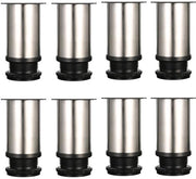 Piedistalli regolabili in acciaio cromato - Ideali per tavoli da lavoro - Altezza 80-95mm - Set da 8 - Sostegno per mobili