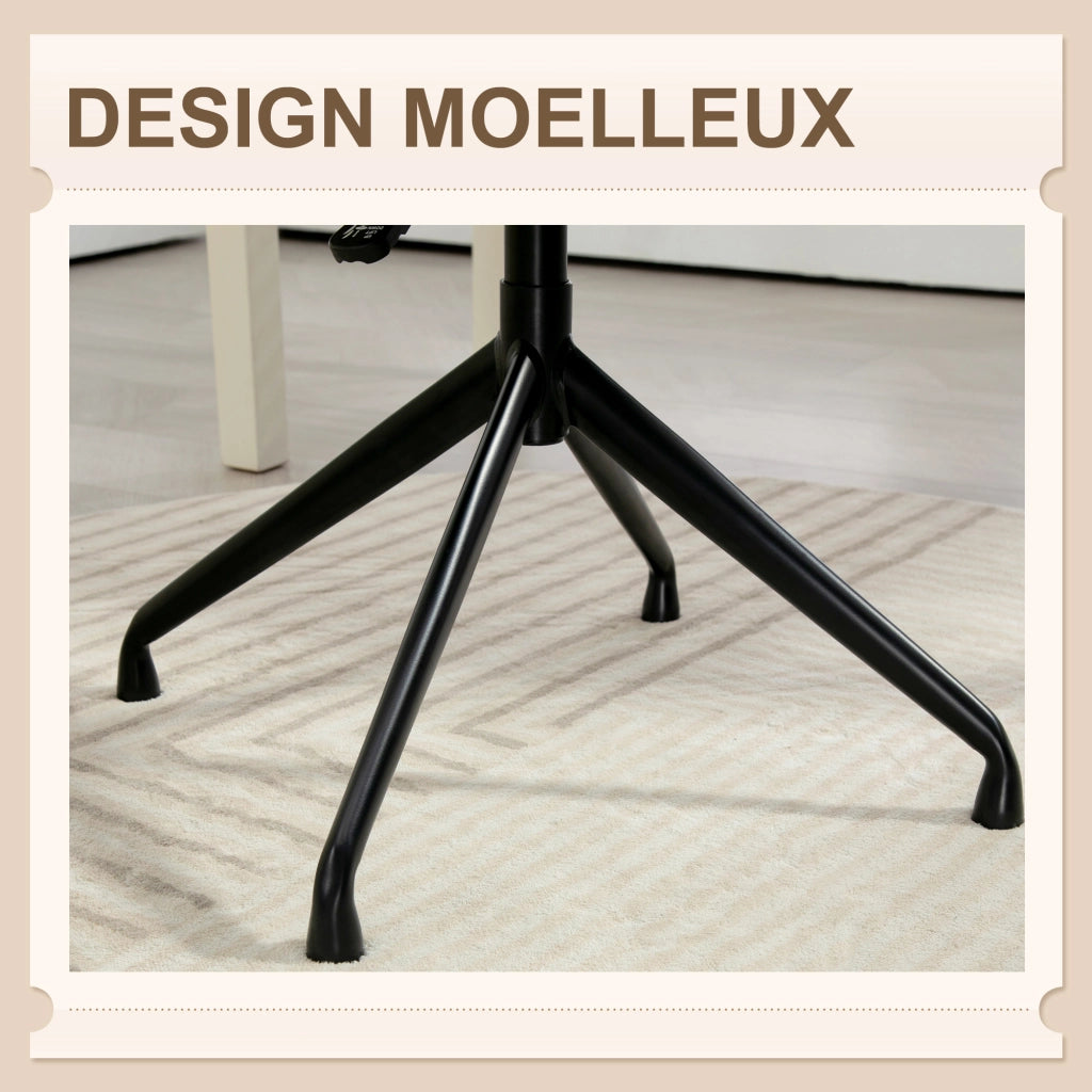 Sedia da Ufficio Ergonomica ¨C Xylo ¨C Tessuto Bouclette Bianco, Seduta Girevole Regolabile 120kg