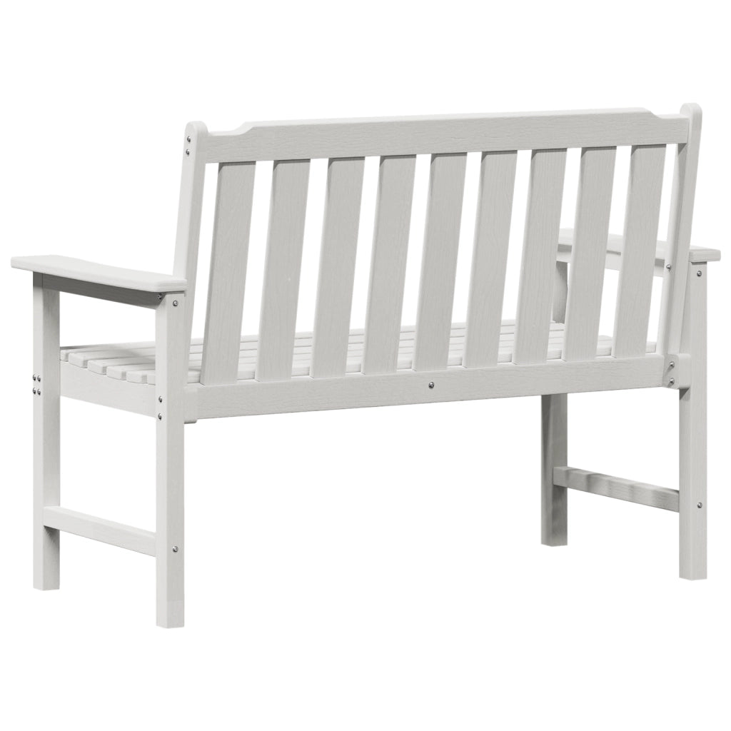 Panchina da Giardino Bianca 120 cm HDPE