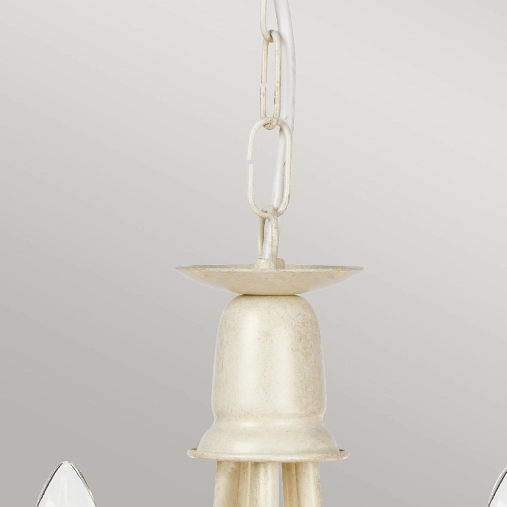 Lampadario Minster avorio oro patina 5 luci E14 Elstead