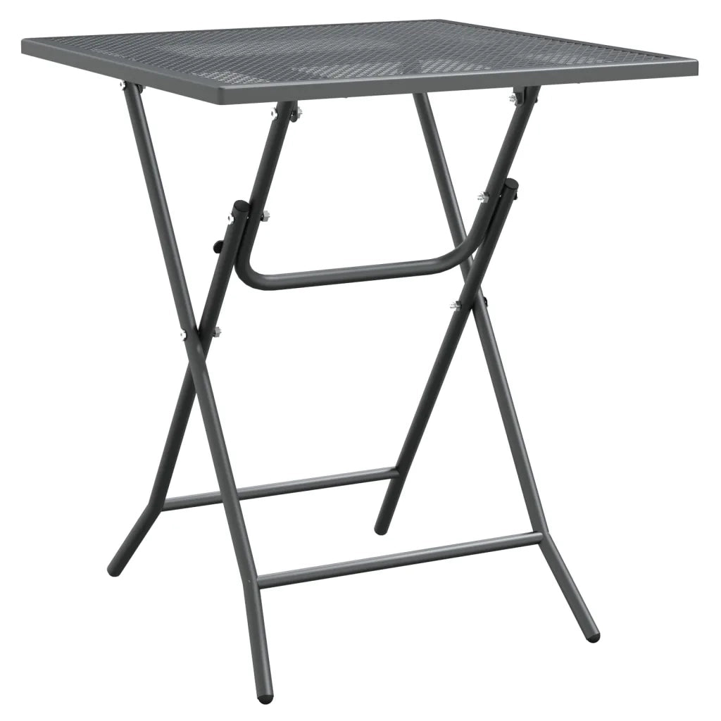 Set da Pranzo per Giardino 5pz Rete Metallica Espansa Antracite 3084718