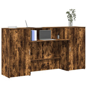 Banco Reception Rovere Fumo 200x50x103,5cm in Legno Multistrato 3324218