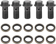 Set di rimorchiamento per motocicletta da 5 pezzi - M10x1,25mm - Rimbocchi per motocicletta - Cilindri di freno principale - Anelli di serraggio - In acciaio inox e corrosione resistente