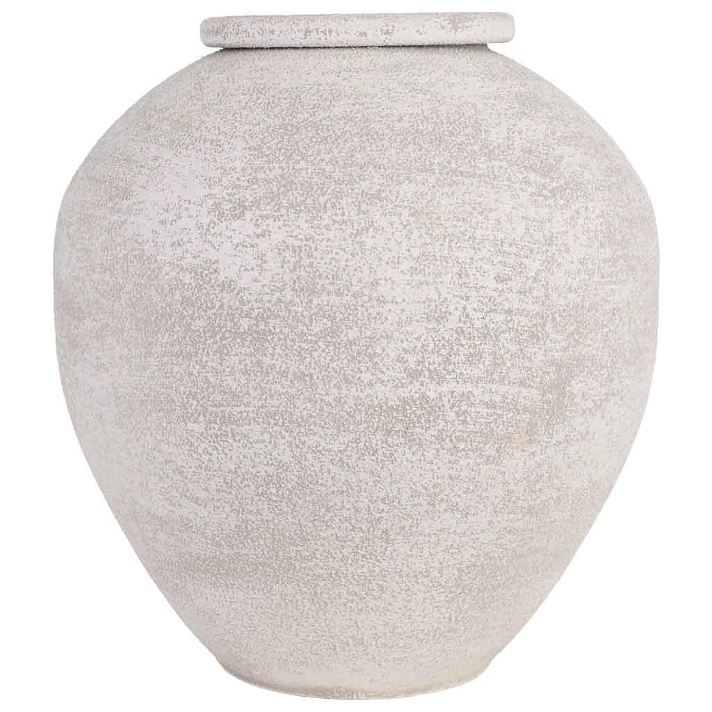 Vaso in metallo grigio 35,5x35,5x38h cm