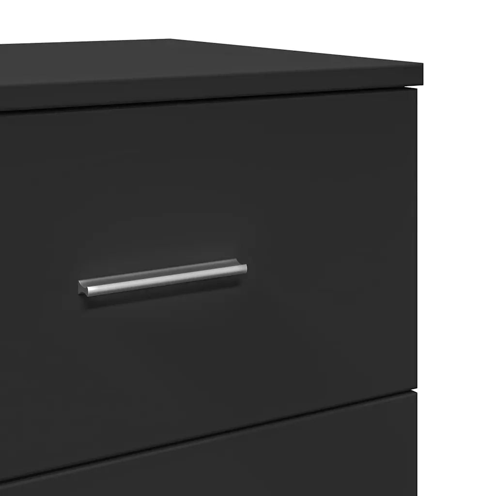 Comodini 2 pz con 2 Cassetti Neri 40x36x50 cm 858788