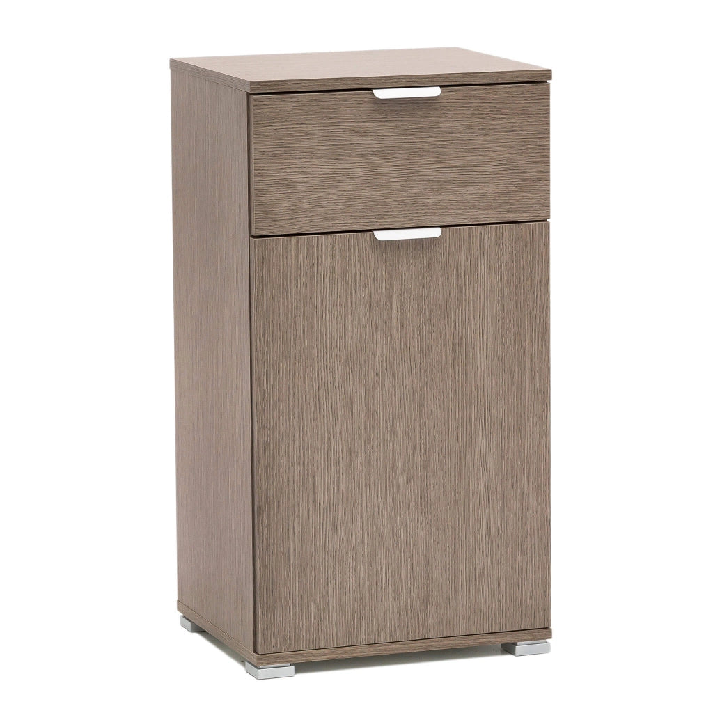 MOBILETTO CON  ANTA E CASSETTO IN ROVERE GRIGIO 45 X 38 X H85 CM