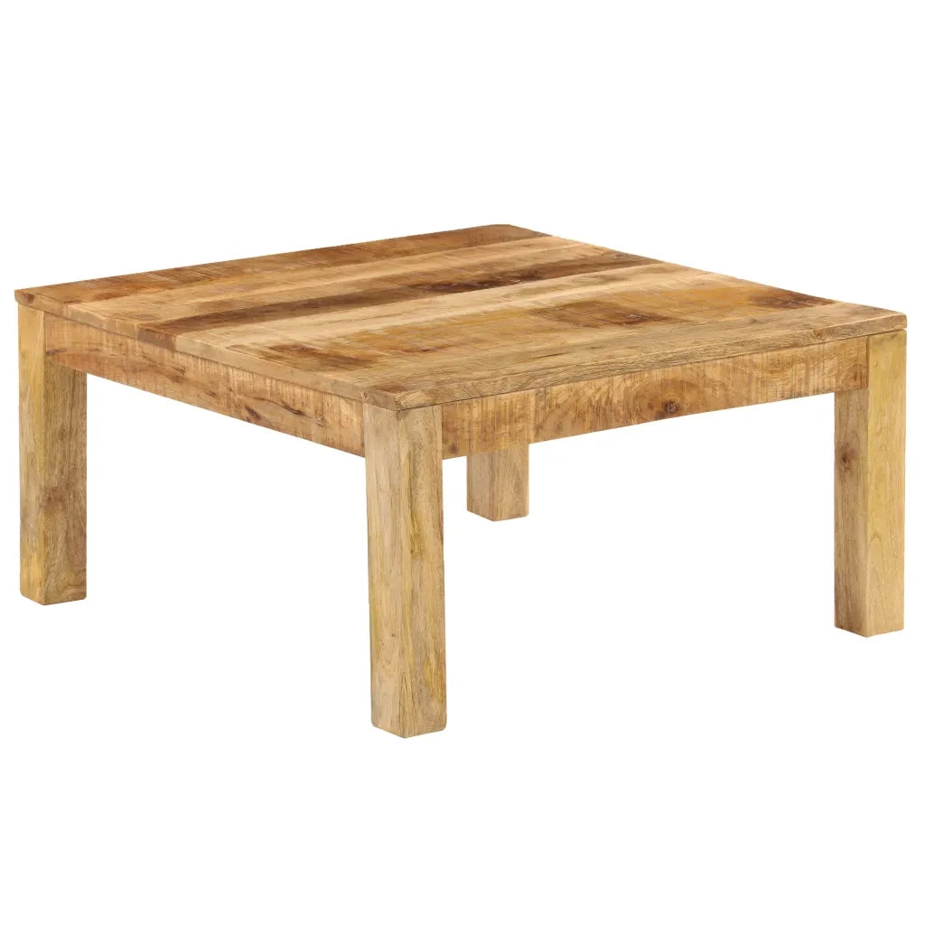 Tavolino da CaffÃ¨ in Legno Massello di Mango 80x80x40cm