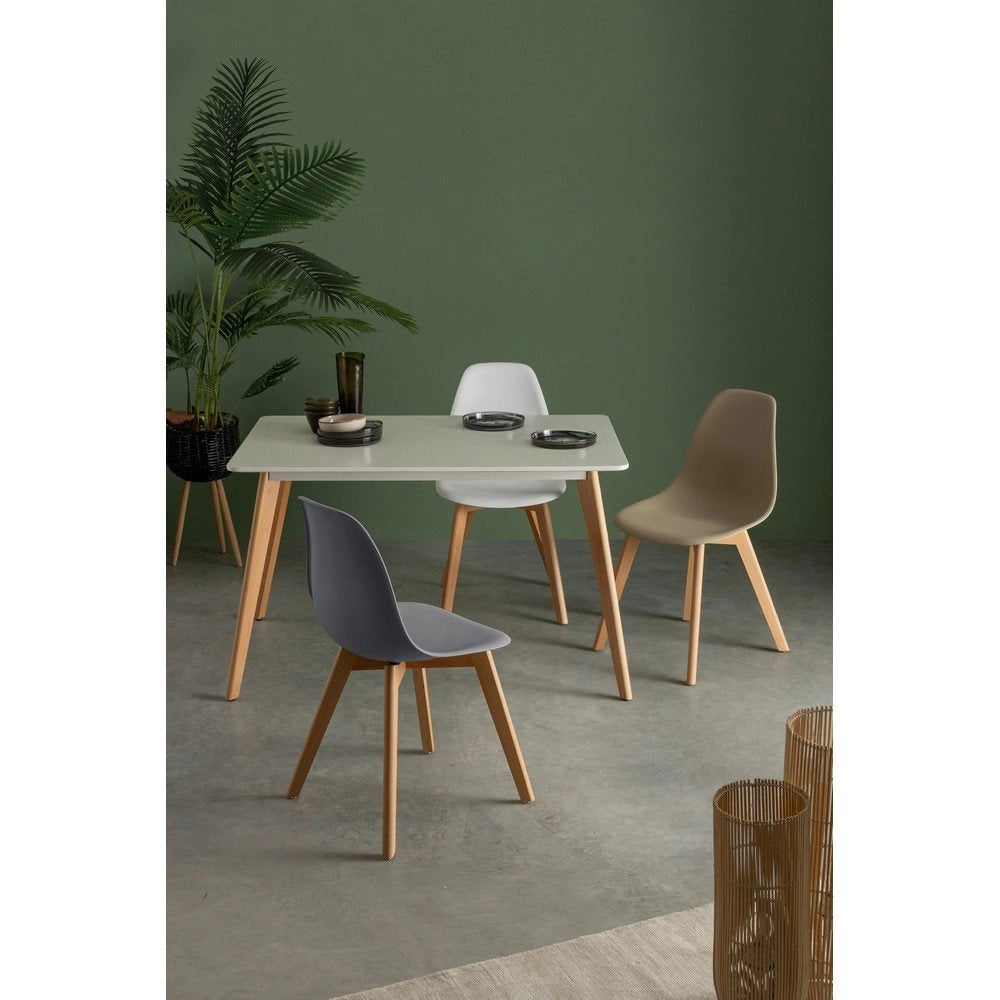Tavolo Legno Bianco Scandinavo da Interno 120x80 - AURORA