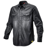 Diadora 702.171663 Diadora Utility Camicia Denim 100% Cotone Stone Washed con Taschini Bottoni a Pressione colore Blu Washing