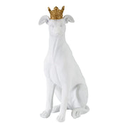 Scultura Cane 2, Bianco, Poliresina, 20x12,5x33 cm