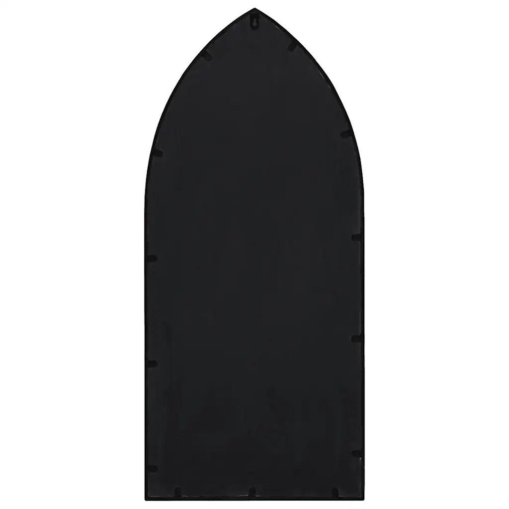 Specchio da Giardino-Specchio Decorativo-Specchio Esterno Nero 70x30 cm in Ferro per Uso Esterno 825018