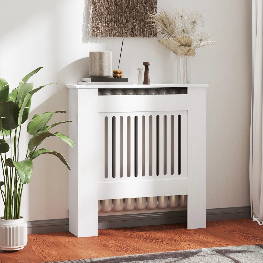 Copertura per termosifone ¨C zephmum ¨C MDF bianco 78x19x81 cm