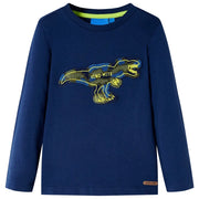 Maglietta da Bambino a Maniche Lunghe Blu Marino 128